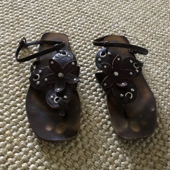 MIU MIU BROWN LEATHER sandals size 37 IT - Picture 3 of 7